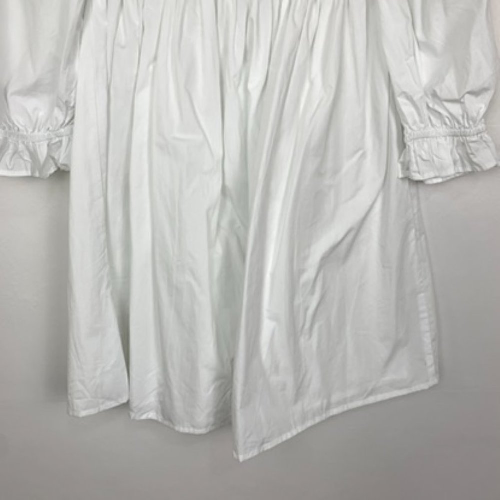 NWT Faithfull The Brand Arles Square Neck Puff Sleeve Mini Dress White Small - Picture 9 of 11